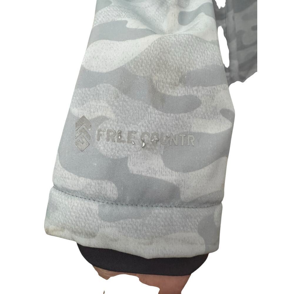 Free Country Women XL Hood Softshell Jacket – Light Blue Camo – Zip Up Fleece - Picture 9 of 10